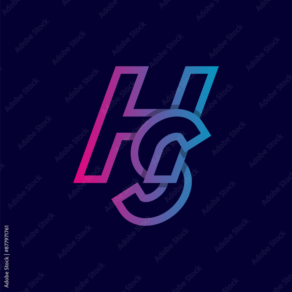 Initial Letter HS or SH Logo, Monogram Logo letter H with S combination, design logo template, vector illustration Initial Letter HS or SH Logo, Monogram Logo letter H with S combination, design logo template, vector illustration