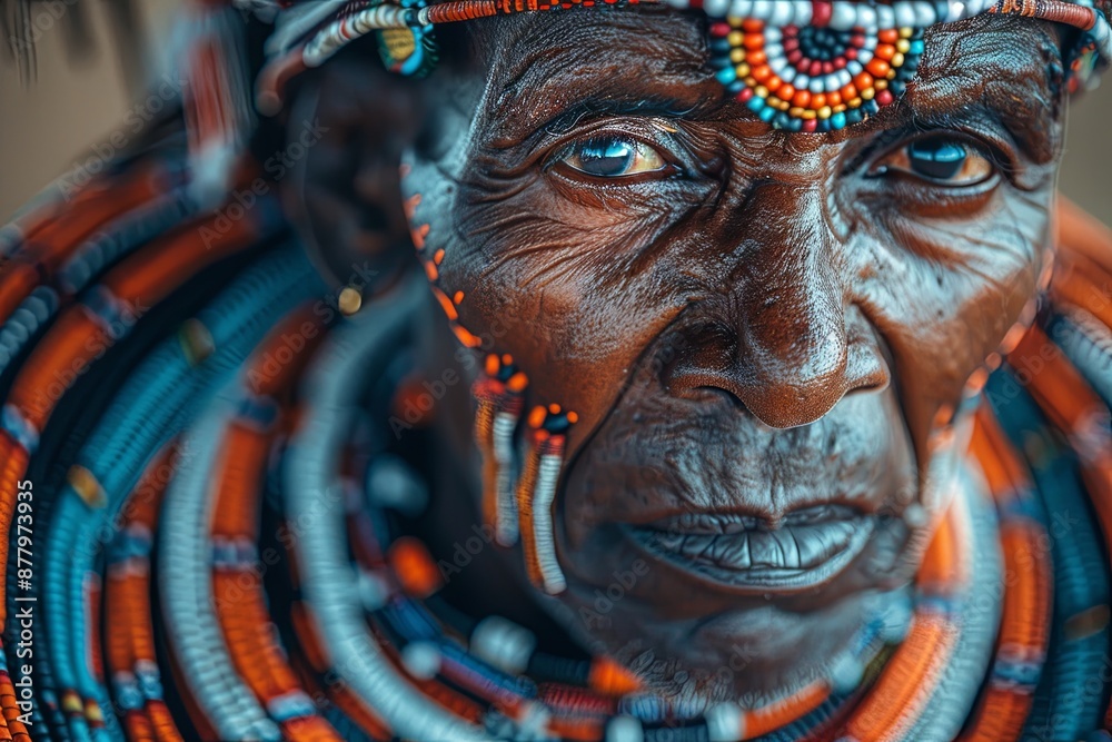 portrait of Samburu man portrait of Samburu man
