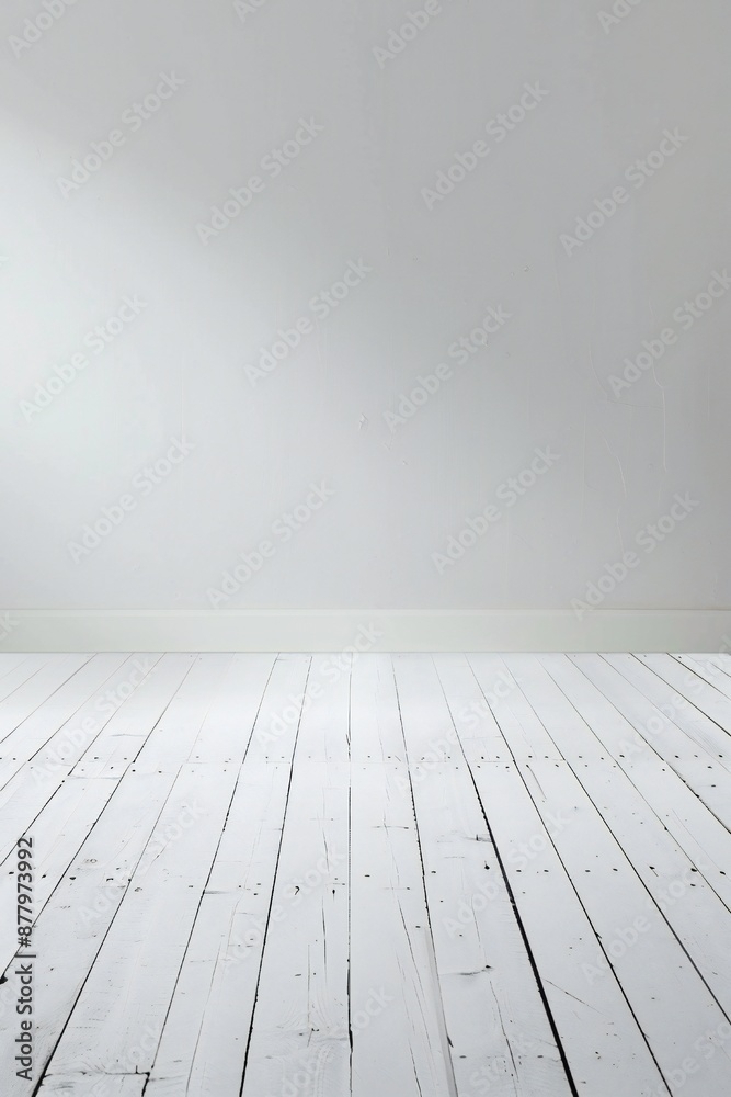 Fototapeta premium Plain white simple interior architecture background Generative Ai