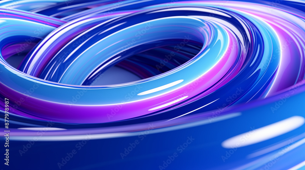 Abstract blue and purple colored rings, 3d render
Abstract blue and purple colored rings, 3d render