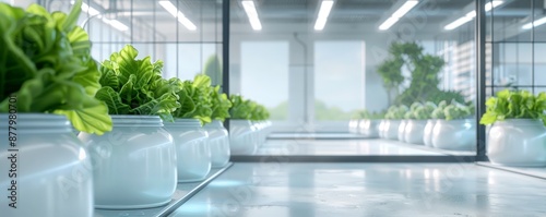 Indoor plants in white pots against a bright window.