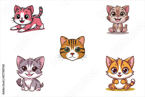 Cat Vector Icon Image Set