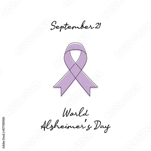 line art of World Alzheimers Day good for World Alzheimers Day celebrate. line art.