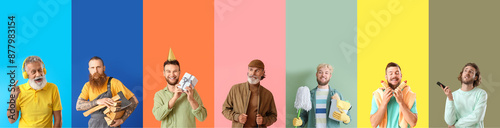 Collection of bearded men o...