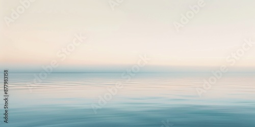An abstract and serene scene against a pure white background, Soft gradients blending smoothly, Modern minimalist style © Black