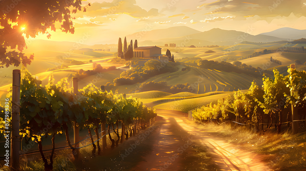 Obraz premium sunset in region country. Generative AI