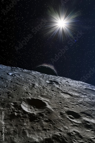 The dwarf planet Ceres, located in the asteroid belt, with its icy surface and mysterious bright spots, Generative AI 
