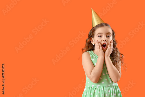 Shocked little girl in part...