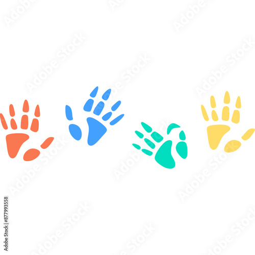 Colorful Handprints Illustration