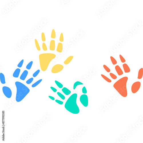 Colorful Handprints Illustration