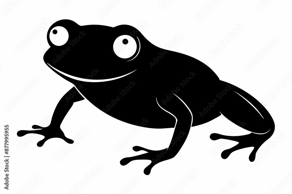 Frog silhouette, toad vector icon, isolated black silhouette of a frog
Frog silhouette, toad vector icon, isolated black silhouette of a frog