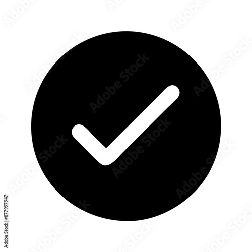 check mark in the circle