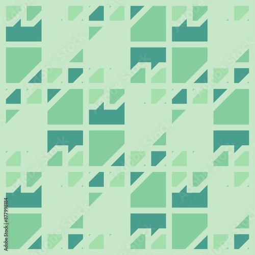 Wallpaper Mural Beautiful of Colorful Green Triangle, Repeated, Abstract, Illustrator Pattern Wallpaper. Image for Printing on Paper, Wallpaper or Background, Covers, Fabrics Torontodigital.ca