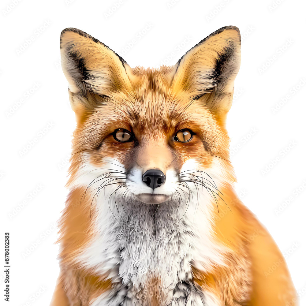 Wild fox on transparent background. Generative ai design. Wild fox on transparent background. Generative ai design.