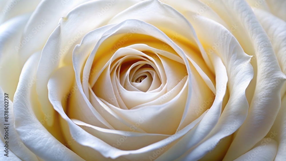 White rose extreme closeup, focusing on the delicate layers of its petals White rose extreme closeup, focusing on the delicate layers of its petals