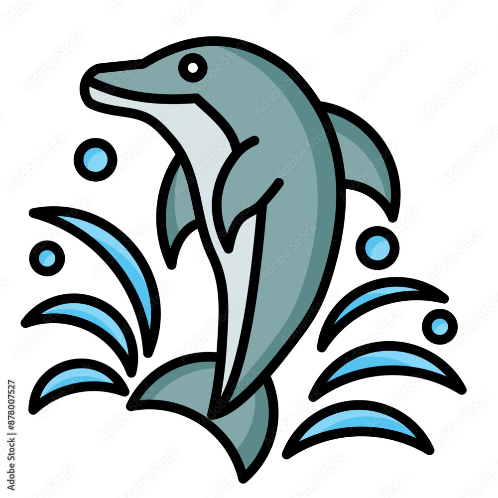 Naklejka premium Dolphin Icon