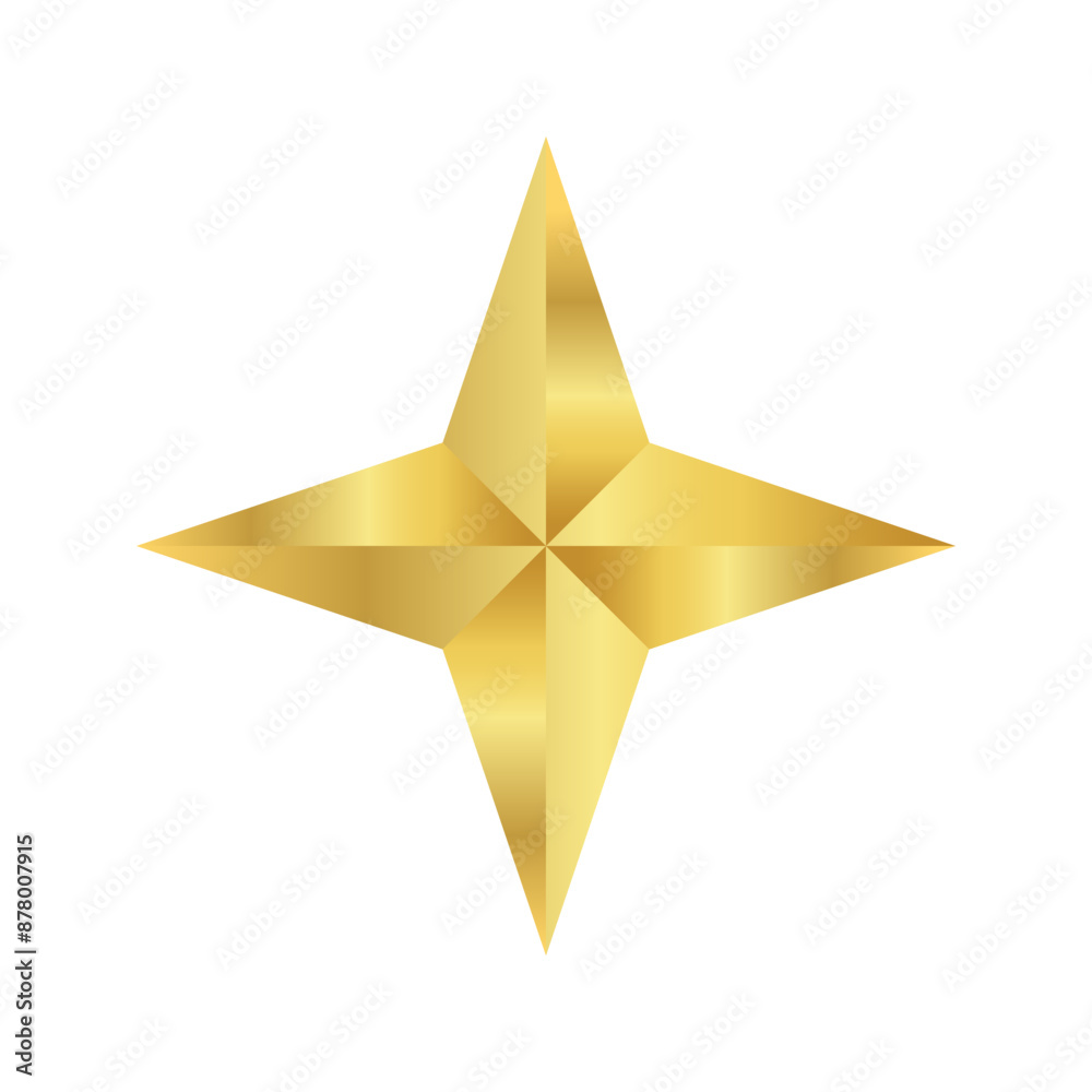 Obraz premium star gold, star golden icon, star sign