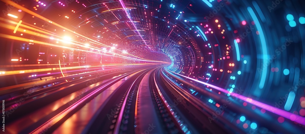 Neon Lights Tunnel: A Futuristic Journey Neon Lights Tunnel: A Futuristic Journey