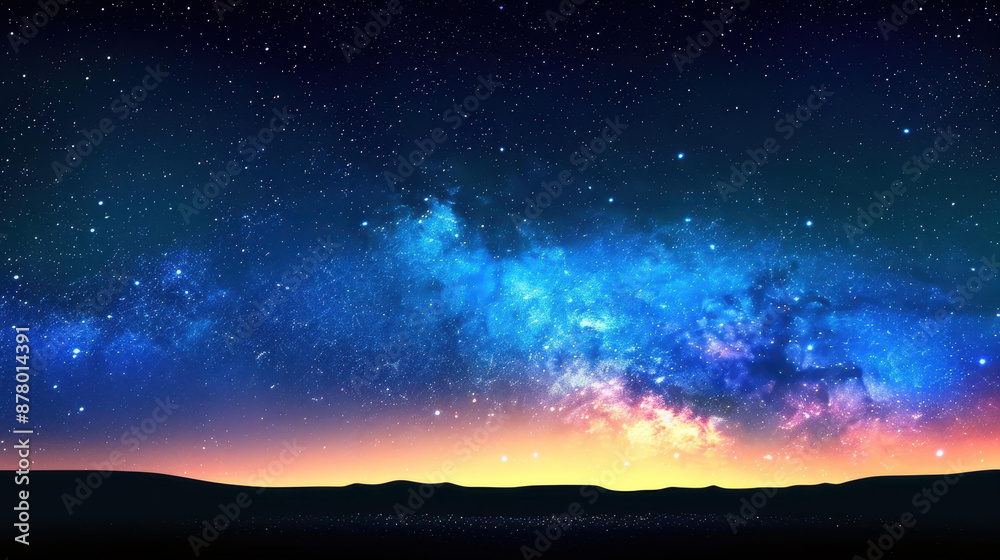 Captivating night sky photography with stars, nebula, and Milky Way in breathtaking panorama. Captivating night sky photography with stars, nebula, and Milky Way in breathtaking panorama.