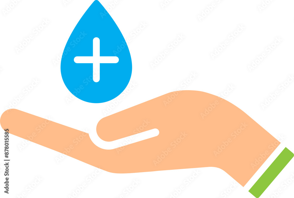 Obraz premium Water donate icon or symbol.