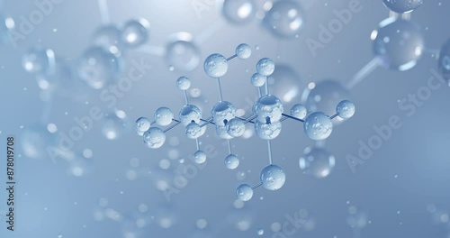 Wallpaper Mural Mannitol, rotating 3D model of e421, seamless looped video, molecular structure with selective focus Torontodigital.ca