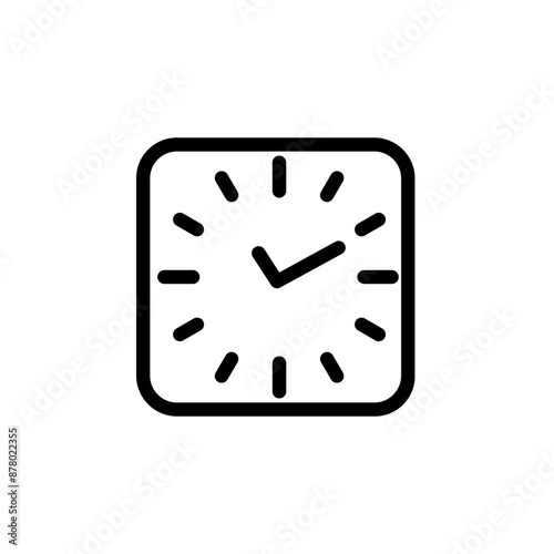 Watch icon vector. Time illustration sign. Wall Clock symbol. Clock logo.
