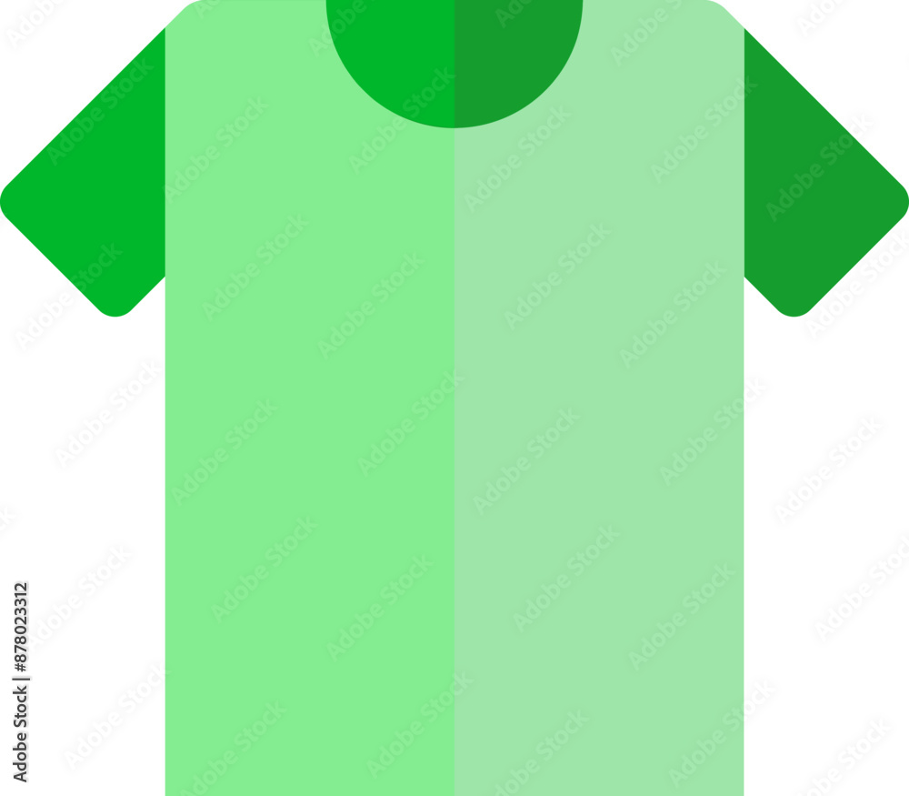 Green t-shirt icon in flat style. Green t-shirt icon in flat style.