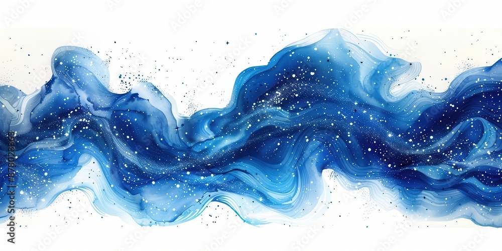 Galactic Collision An illustration of two galaxies colliding