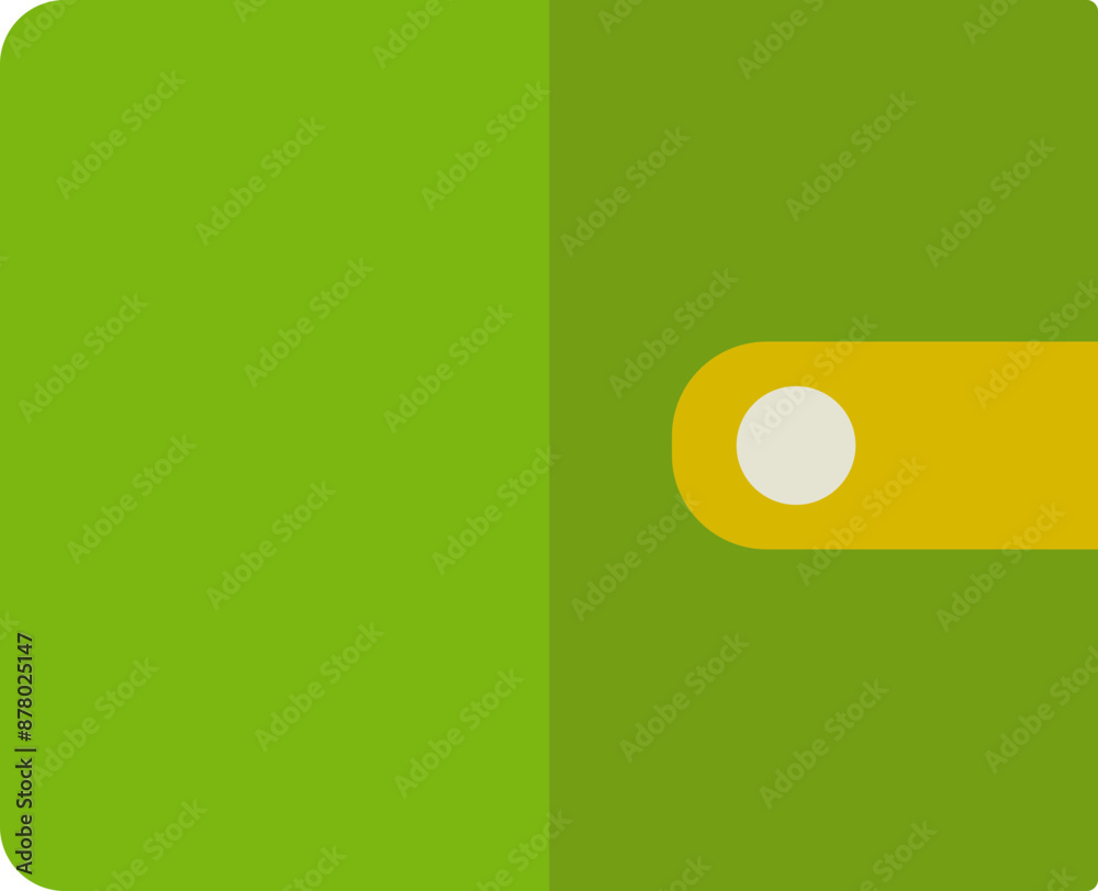 Wallet Icon or Symbol in Green and Yellow Color. Wallet Icon or Symbol in Green and Yellow Color.