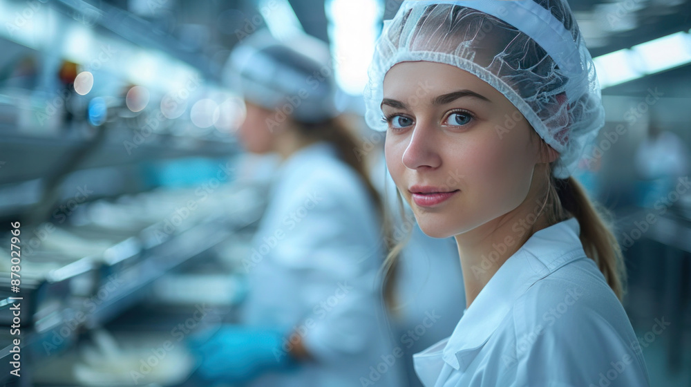 Workers ensure pH control systems in a food factory are operating correctly. Workers ensure pH control systems in a food factory are operating correctly.
