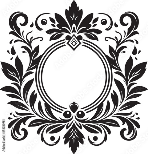 Floral frame vector design