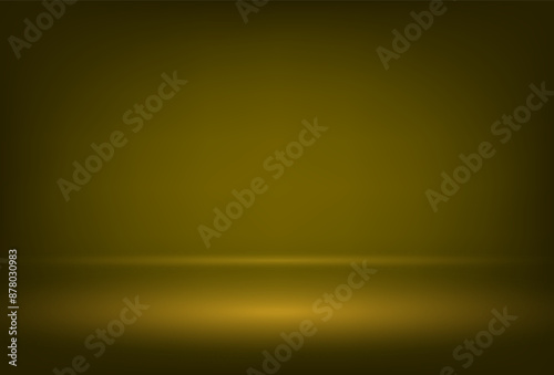 Empty yellow color studio room background. Abstract gradient empty dark gold background for studio room stock illustration .