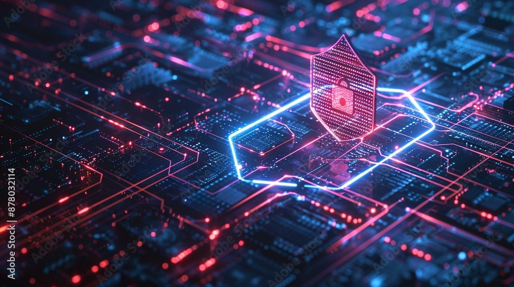 Futuristic sleek technology showcase advanced cyber security and digital protection for modern business environment. Futuristic sleek technology showcase advanced cyber security and digital protection for modern business environment.