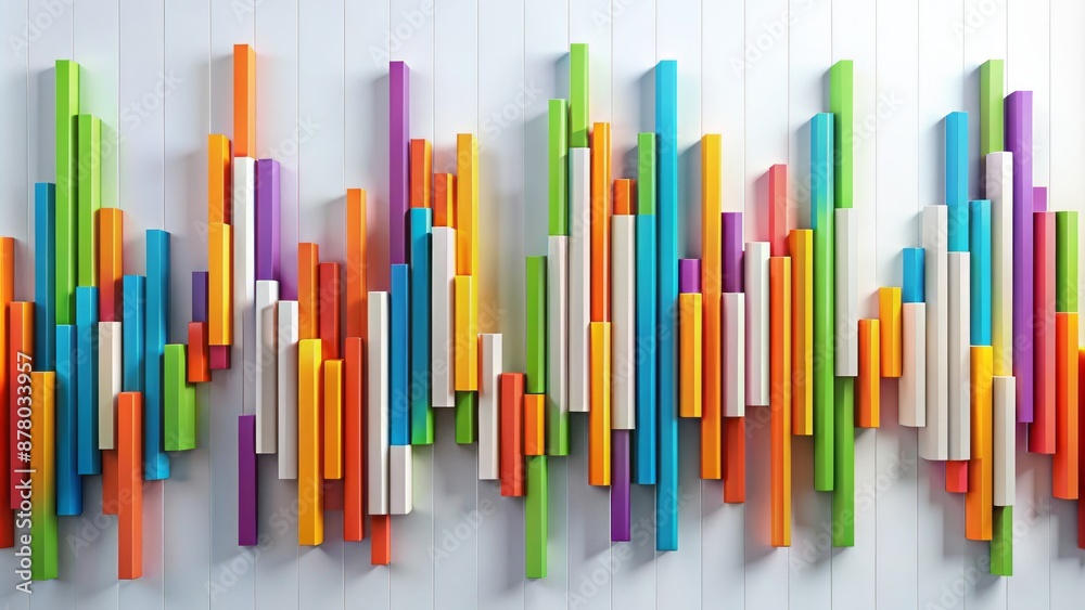 A high-contrast close-up of a complex multitude of multi-colored bar graphs and financial charts on a sleek white background. A high-contrast close-up of a complex multitude of multi-colored bar graphs and financial charts on a sleek white background.