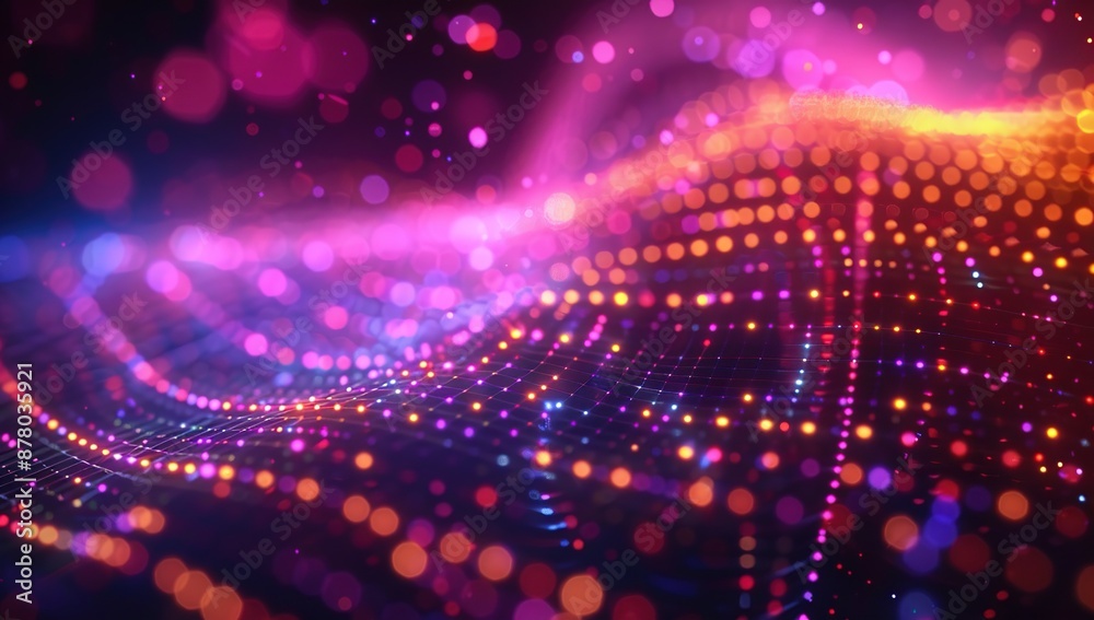 Abstract Neon Lights Digital Art