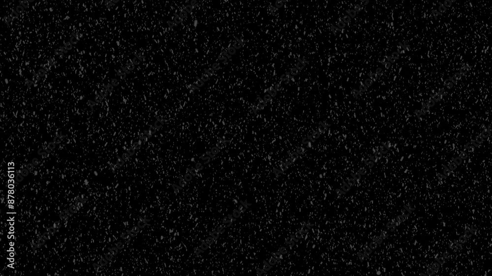 Slow falling snow on the black backgrounds