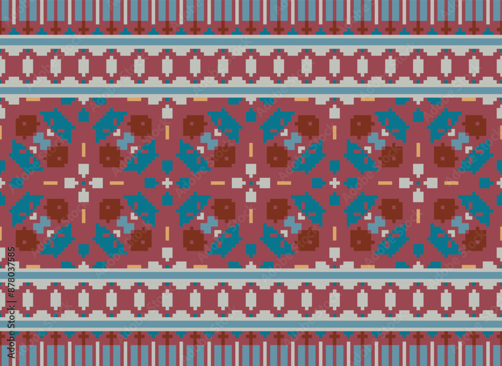 Ethnic Geometric Seamless Fabric Pattern Cross Stitch. Ikat Embroidery Oriental Pixel Pattern Cream Background. Abstract, vector, illustration. Texture,cross Stitch,scarf,decoration,motifs,wallpaper.
Ethnic Geometric Seamless Fabric Pattern Cross Stitch. Ikat Embroidery Oriental Pixel Pattern Cream Background. Abstract, vector, illustration. Texture,cross Stitch,scarf,decoration,motifs,wallpaper.