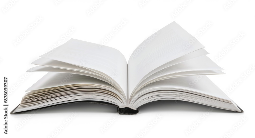 Book Isolated. Opened Book on White Background with Blank Pages Book Isolated. Opened Book on White Background with Blank Pages