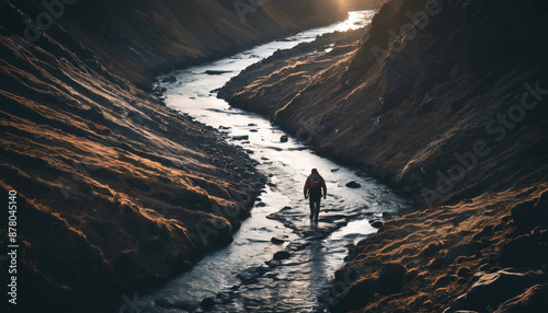 Stream Mysteries in Cloudy Winter: The Pioneer's Jaunt Enveloped in Landslide