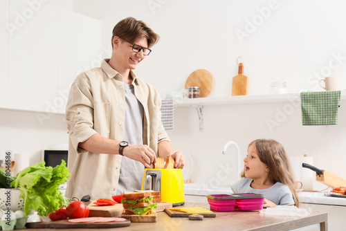 Happy father with his littl...