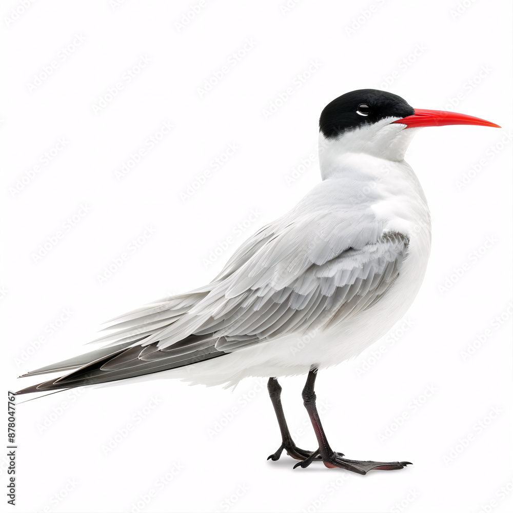 Obraz premium Tern isolated on white background. Scientific name: Sterna hirundo.