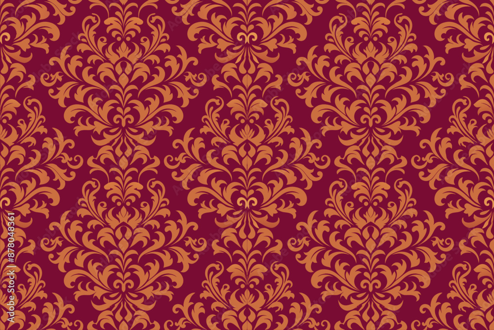 Damask seamless pattern. For easy making seamless pattern use it for filling any contours Damask seamless pattern. For easy making seamless pattern use it for filling any contours