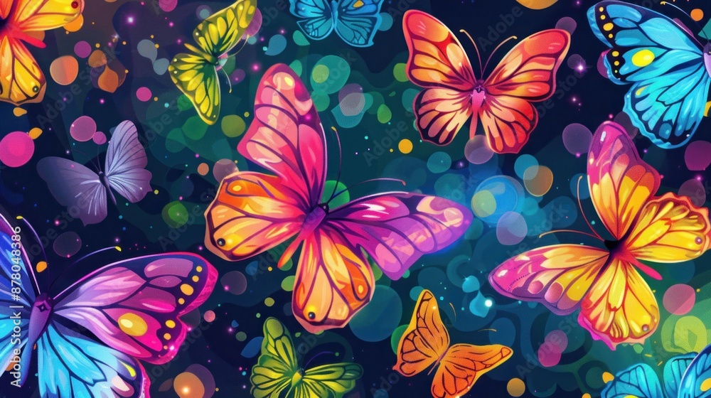 Vibrant Butterfly Dreamscape