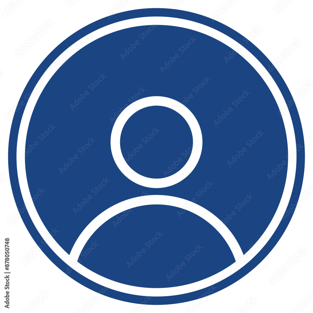 Blue Simple Profile Icon Blue Simple Profile Icon