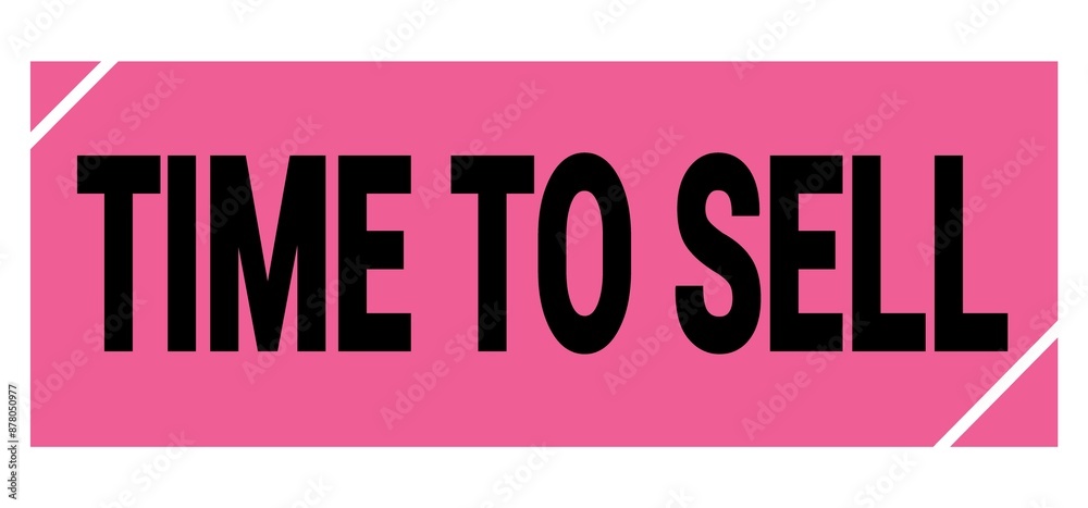 TIME TO SELL text on pink-black grungy stamp sign. TIME TO SELL text on pink-black grungy stamp sign.