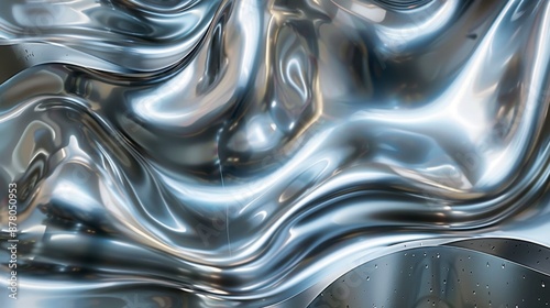 Smooth metal surface with soft, flowing curves