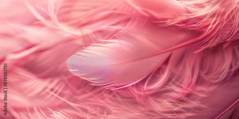 Close up of pink feather texture
