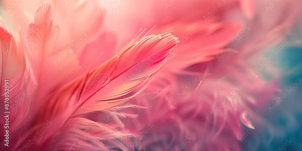 Close up pink feathers background Close up pink feathers background