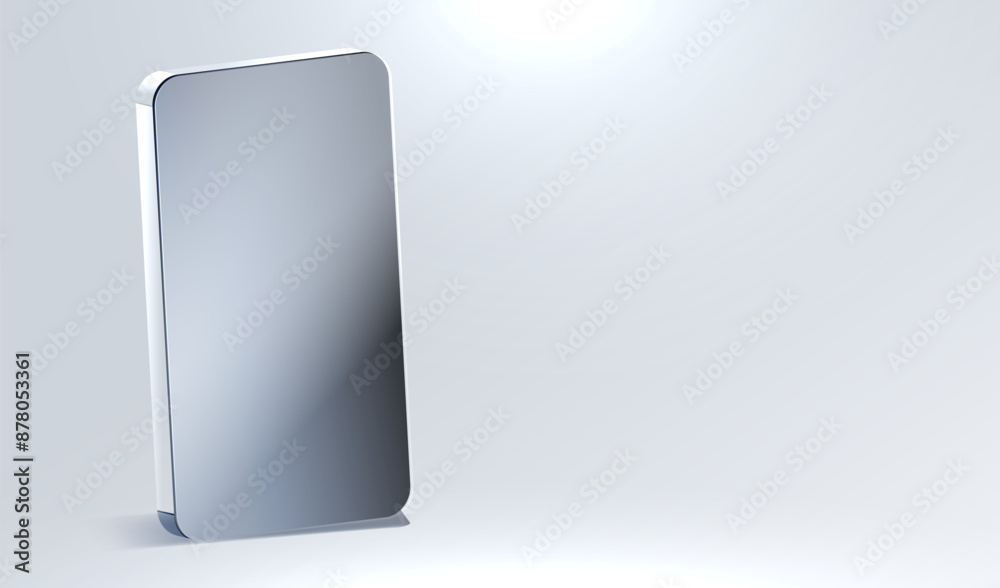 Realistic 3d smartphone on gray. Phone with mockup front view. Smartphone isolated with blank gray screen background for display your ux design, site, presentation and promo. Realistic 3d smartphone on gray. Phone with mockup front view. Smartphone isolated with blank gray screen background for display your ux design, site, presentation and promo.