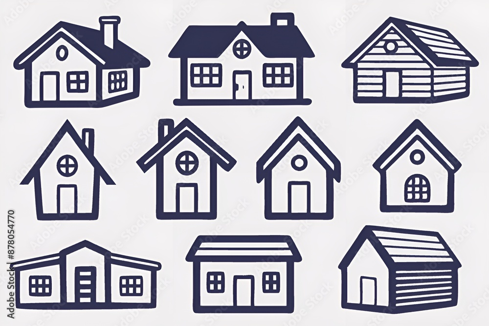 An assortment of various houses are included in this collection An assortment of various houses are included in this collection